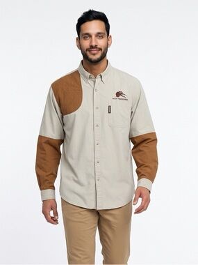 Columbia Men's XL Khaki Long Sleeve‎ Button-Up Hunting Shirt